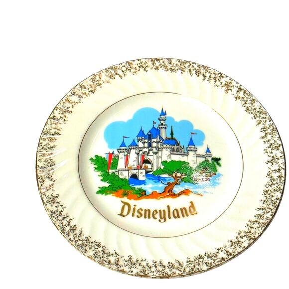 VINTAGE Walt Disney Productions Disneyland Park Collectors Plate 7" 1955-1986 - Picture 1 of 8